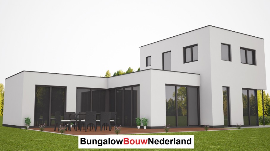 levensloopbestendige villa gelijkvloers wonen en slapen met gastenverblijf ontwerp H223