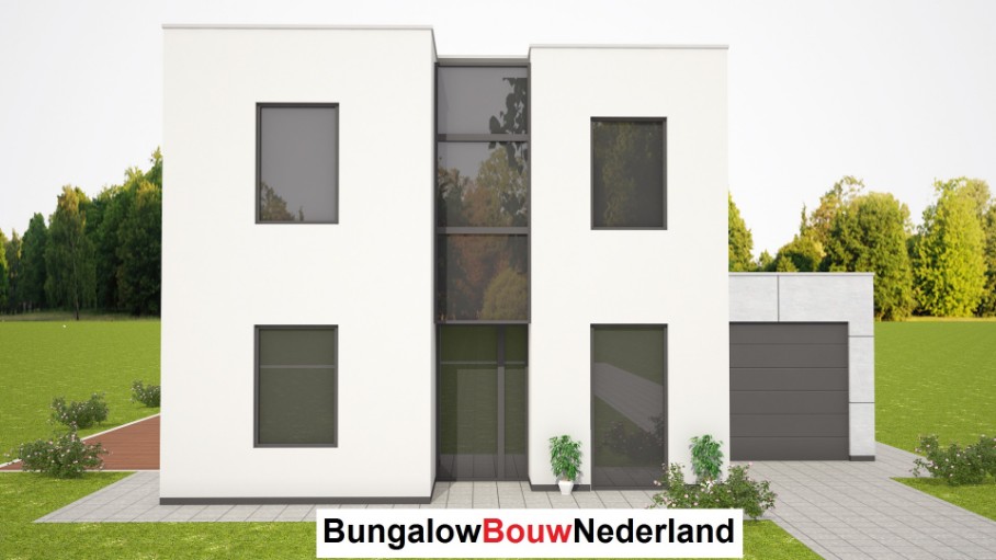 levensloopbestendige villa met gastenverdieping plat dak energieneutraal type H250 levensloopbestendige villa met gastenverdieping plat dak energieneutraal type H250