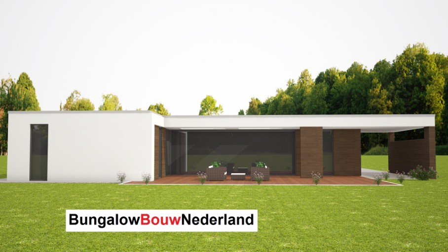 moderne bungalow betaalbare architectuur staalframe of houtskeletbouw type L68 moderne bungalow betaalbare architectuur staalframe of houtskeletbouw type L68