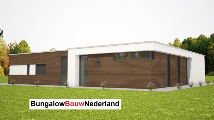 moderne bungalow betaalbare architectuur staalframe of houtskeletbouw type L68 moderne bungalow betaalbare architectuur staalframe of houtskeletbouw type L68