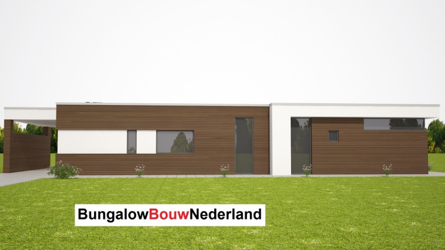 moderne bungalow betaalbare architectuur staalframe of houtskeletbouw type L68 moderne bungalow betaalbare architectuur staalframe of houtskeletbouw type L68