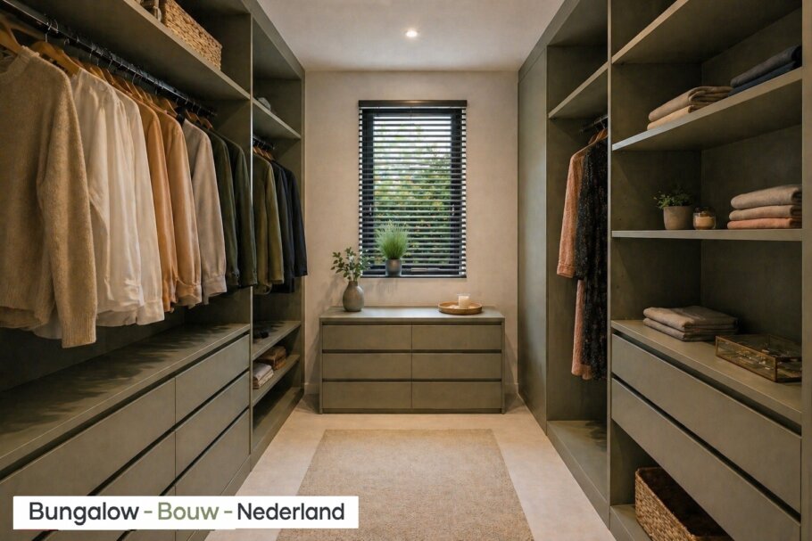 Lichte moderne woonkamer met leefkeuken, grote schuifpuien en uitzicht op de tuin