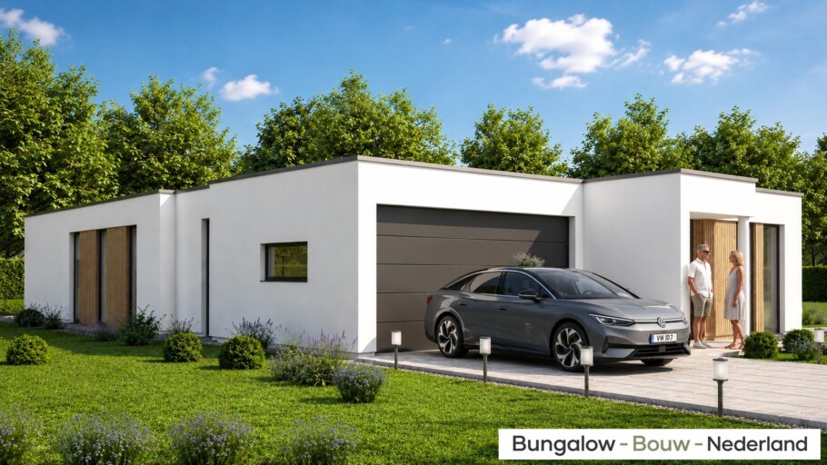 BungalowBouwNederland type 144 modern levensloopbestendig veel glas Staalframebouw 