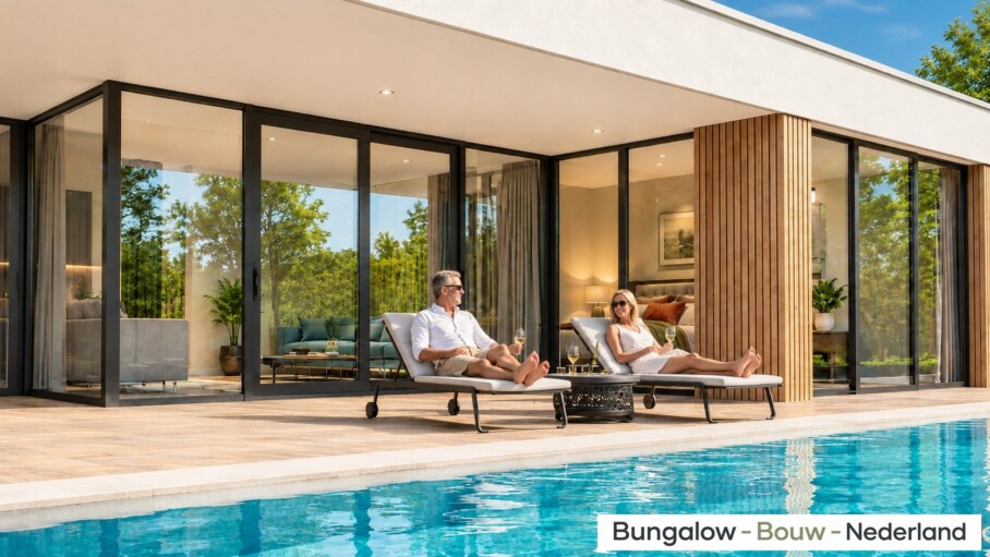 BungalowBouwNederland type 144 modern levensloopbestendig veel glas Staalframebouw 