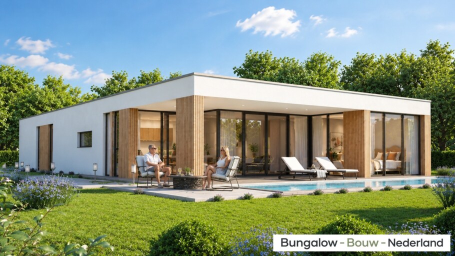 BungalowBouwNederland type 144 modern levensloopbestendig veel glas Staalframebouw 