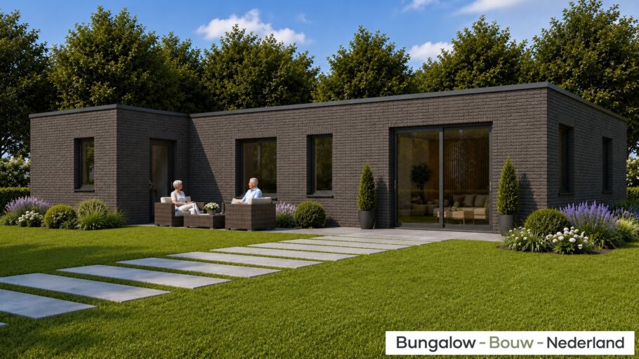 Moderne gelijkvloerse bungalow L-152 met garage