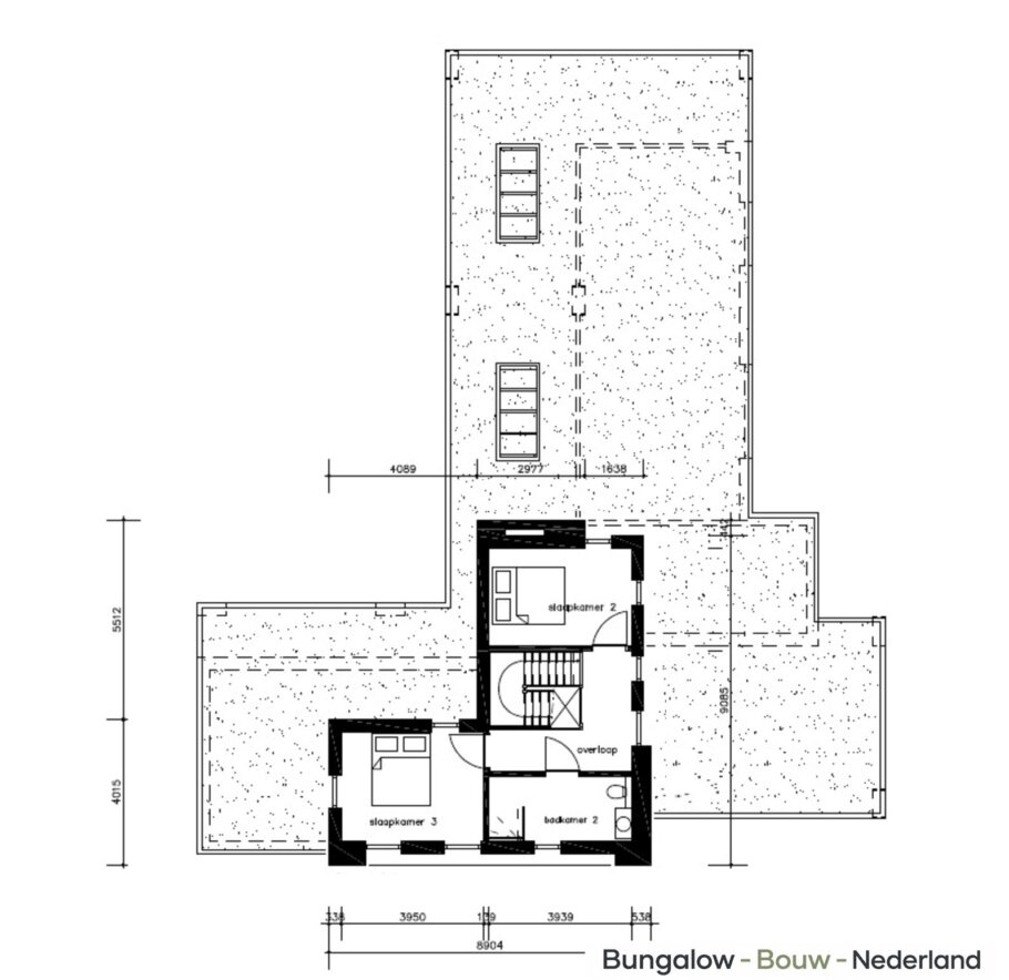 Plattegronden levensloopbestendige kubistische woning H-394