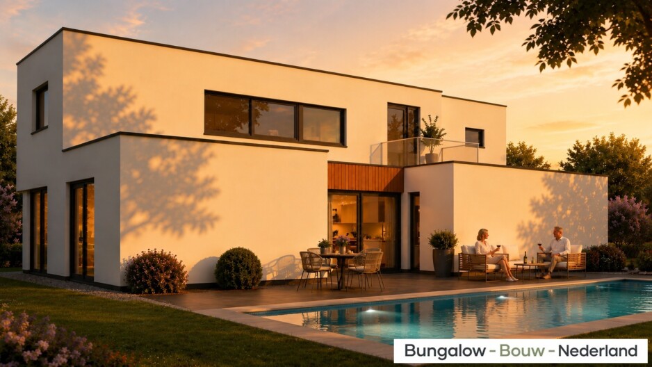 Bungalowbouwnederland H-403 levensloopbestendig met gastenverdieping staalframebouw  