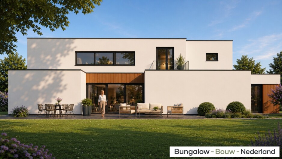 Bungalowbouwnederland H-403 levensloopbestendig met gastenverdieping staalframebouw  