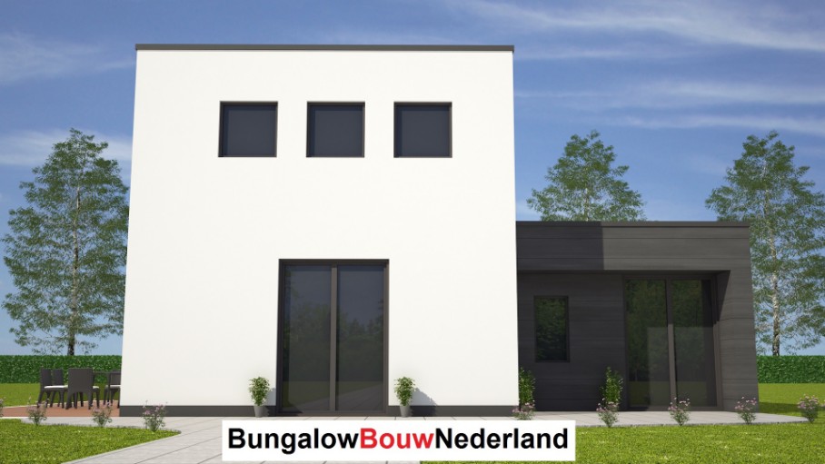 moderne woning gelijkvloers levensloopbestendig met kleine verdieping ontwerp H126v2