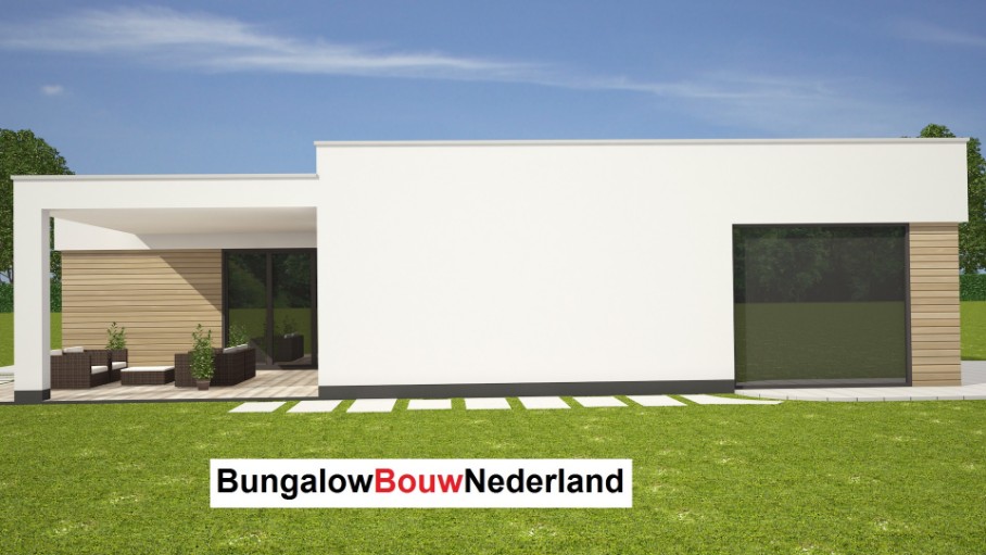 mooi modern bungalow ontwerp bouwen in prefabsysteem type L35