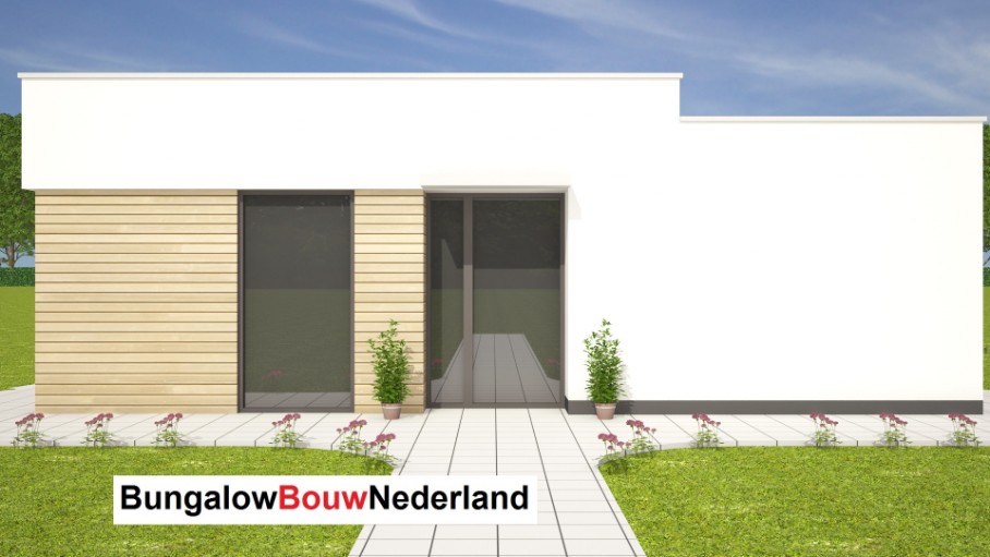 mooi modern bungalow ontwerp bouwen in prefabsysteem type L35