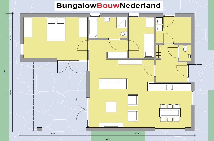 mooi modern bungalow ontwerp bouwen plattegrond indeling L35 mooi modern bungalow ontwerp bouwen plattegrond indeling L35