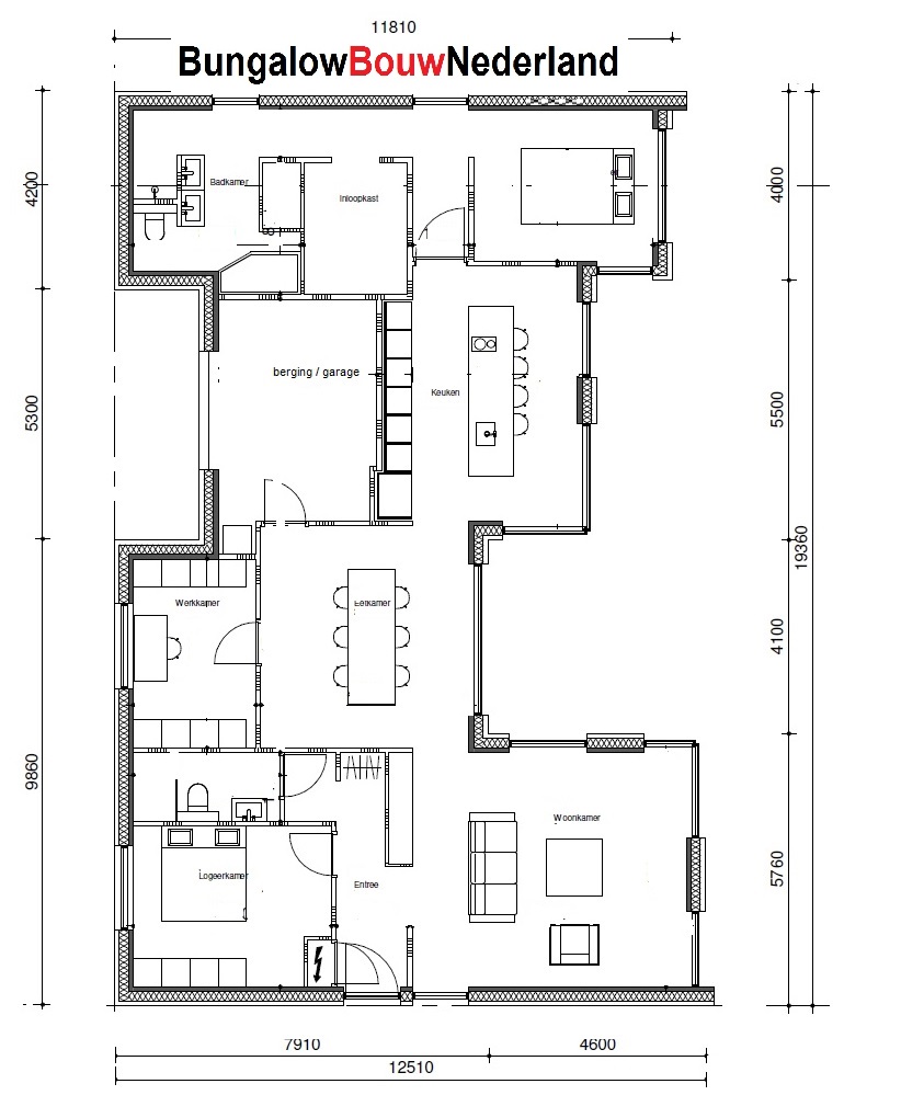 mooie betaalbare moderne bungalow ontwerp plattegrond indeling type L70 mooie betaalbare moderne bungalow ontwerp plattegrond indeling type L70