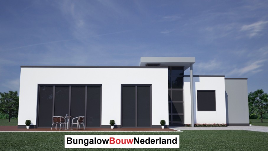 patiobungalow met veel glas en overkapping ontwerp L19 patiobungalow met veel glas en overkapping ontwerp L19