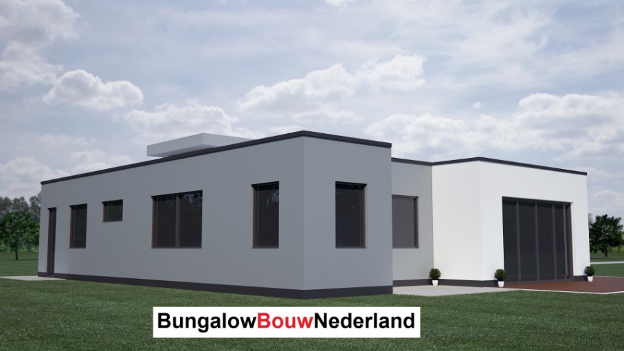 patiobungalow met veel glas en overkapping ontwerp L19 patiobungalow met veel glas en overkapping ontwerp L19