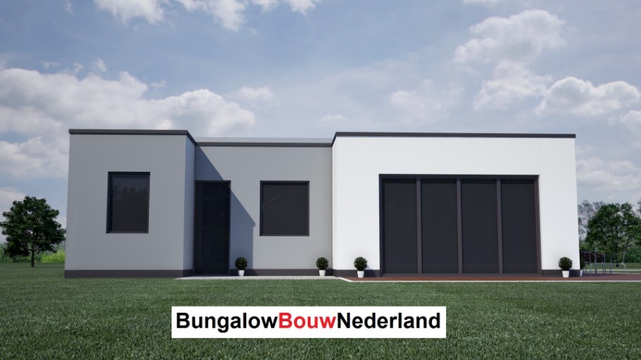 patiobungalow met veel glas en overkapping ontwerp L19 patiobungalow met veel glas en overkapping ontwerp L19