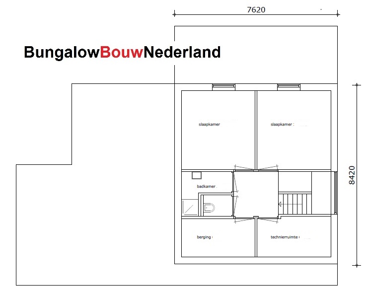 plattegrond levensloopbestendige gelijkvloerse bungalow H255