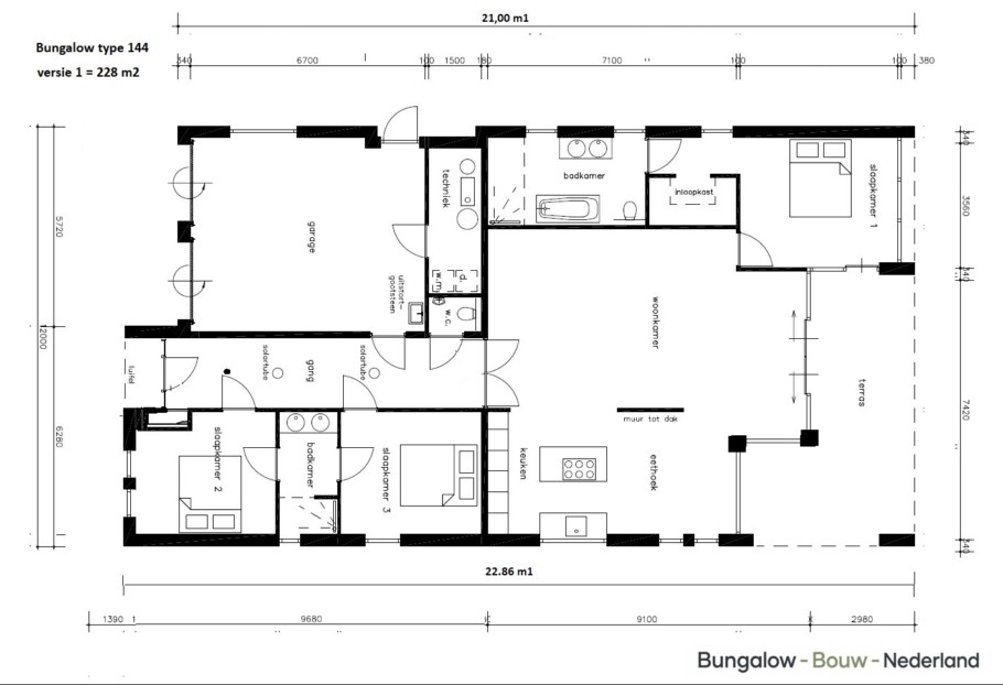 BungalowBouwNederland type 144 modern levensloopbestendig veel glas Staalframebouw 