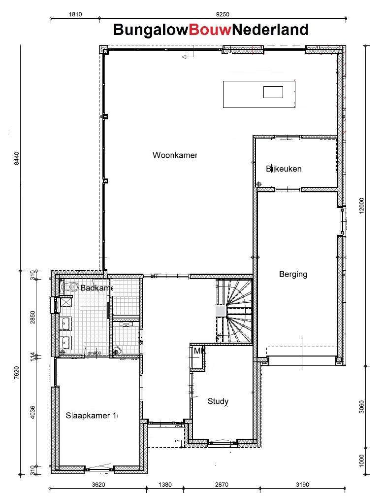 plattegrond indeling levensloopbestendige villa met gastenverdieping H250 