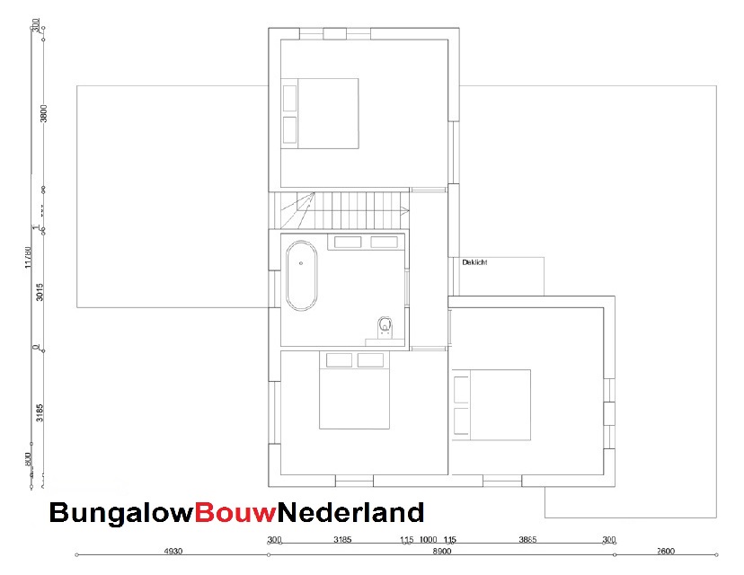 plattegrond indeling moderne woning slaapkamer begane grond H260 plattegrond indeling moderne woning slaapkamer begane grond H260