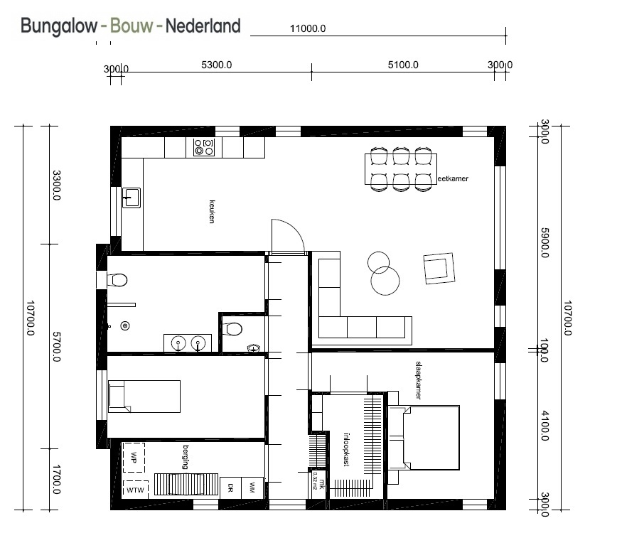 meerder efficiente plattegronden en indelingen gelijkvloerse bungalow type 60