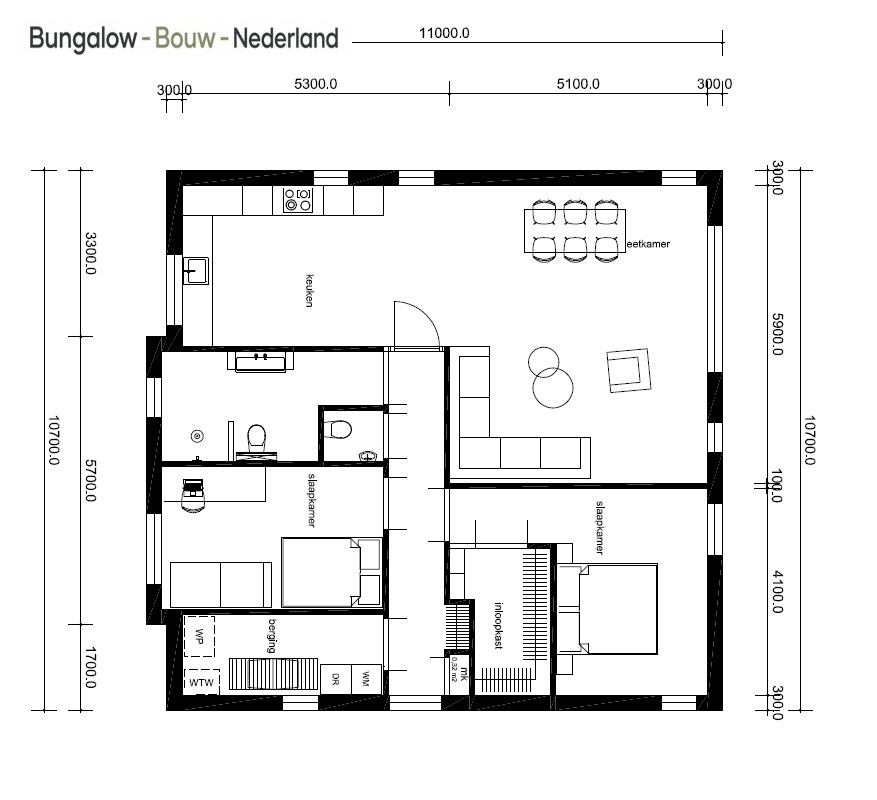 meerder efficiente plattegronden en indelingen gelijkvloerse bungalow type 60