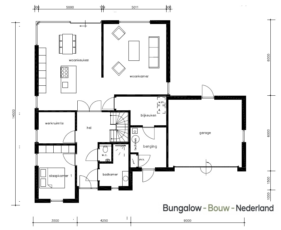 BungalowbouwNederland H391  levensloopbestendige woning van Staalframebouw 