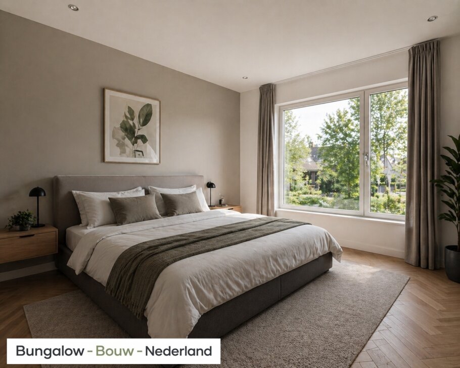 Modern interieur van een levensloopbestendige bungalow met veel licht en luxe afwerking
