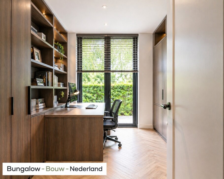 Modern interieur van een levensloopbestendige bungalow met veel licht en luxe afwerking