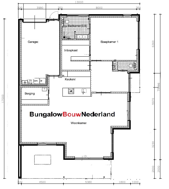 ruime bungalow ontwerpen en bouwen met bungalowbouw-nederland.nl type L46 
