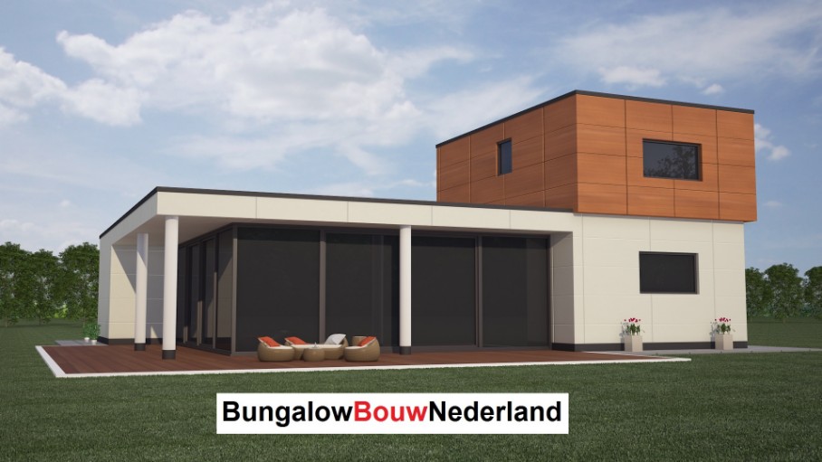 wonen en slapen begane grond  gelijkvloerse woning met kleine opbouwverdieping H75